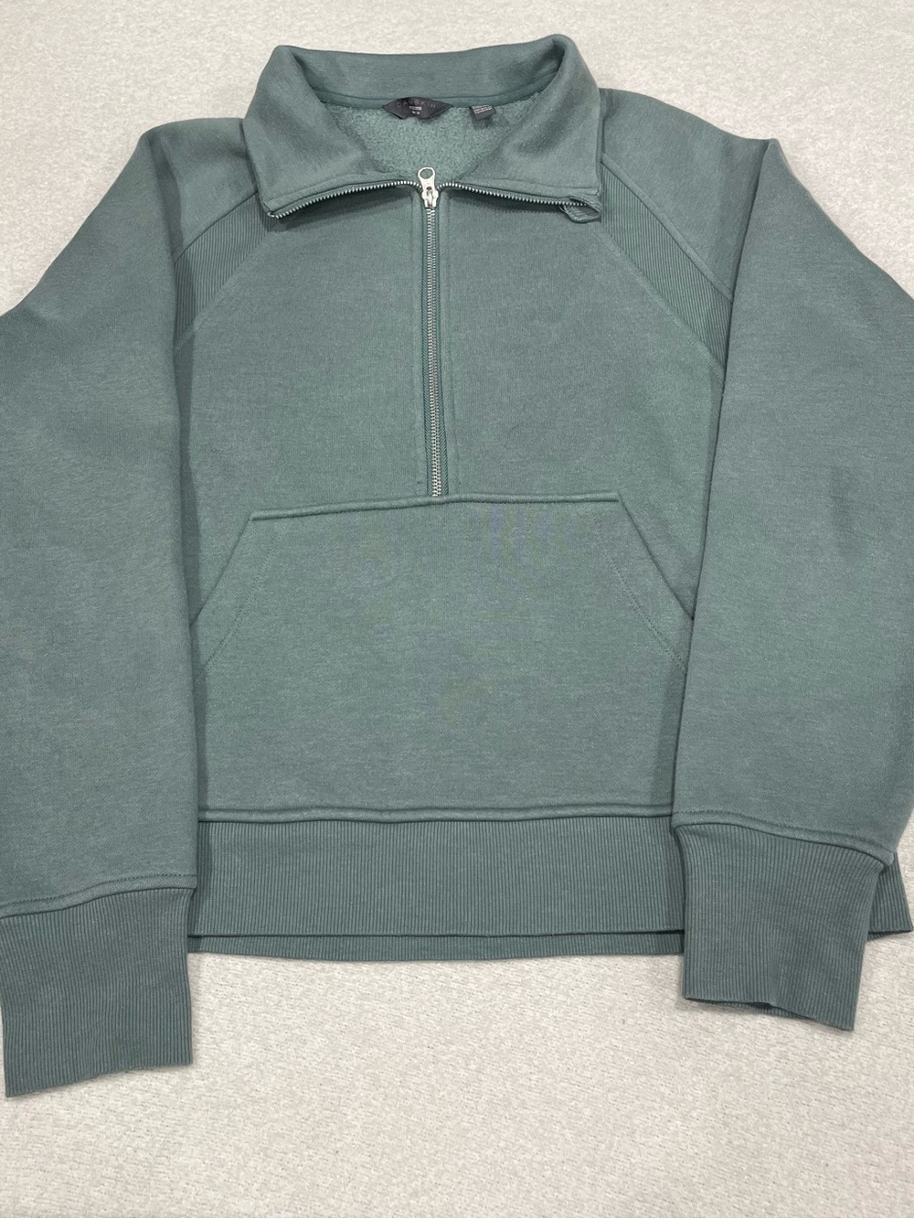 Danskin Women’s Half-Zip Pullover Sweater in Dusty Green